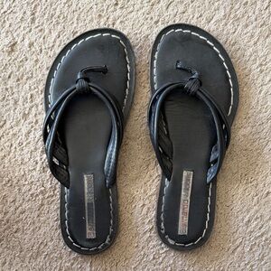 Bernardo Black Leather Sandals